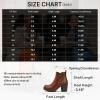 imageVepose Womens Ankle Chunky Heeled Boots Platform Chelsea Retro Short 999 Booties with ZipperCognac