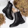 imageVepose Womens Combat Ankle Black Flat Boots Military Fashion 925 Booties Inner ZipperBlack Pu