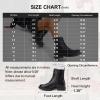 imageVepose Womens Combat Ankle Black Flat Boots Military Fashion 925 Booties Inner ZipperBlack Pu