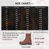 imageVepose Womens Combat Ankle Black Flat Boots Military Fashion 925 Booties Inner ZipperMocha Brown