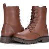 imageVepose Womens Combat Ankle Black Flat Boots Military Fashion 925 Booties Inner ZipperMocha Brown