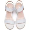 imageVepose Womens Wedge Sandals Platform Espadrilles Sandals Elasitc Ankle Strap Open Toe 881 Sandals with 35quot Inchs High Heel Summer ShoesWhite