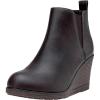 imageVepose Womens 9679 Low Wedge Boots Comfortable Ankle Booties with Inside ZipperWedge Chelsea9678 Brown
