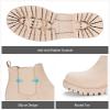 imageVepose Womens 9625 Chelsea Ankle Boots Chunky Low Heel Pullon Booties with Elastic and Lug SoleChelsea Booties9625beige