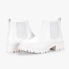 imageVepose Womens 9625 Chelsea Ankle Boots Chunky Low Heel Pullon Booties with Elastic and Lug SoleChelsea Boots9625all White
