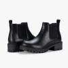 imageVepose Womens 9625 Chelsea Ankle Boots Chunky Low Heel Pullon Booties with Elastic and Lug SoleChelsea Boots9625black