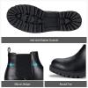 imageVepose Womens 9625 Chelsea Ankle Boots Chunky Low Heel Pullon Booties with Elastic and Lug SoleChelsea Boots9625black