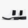 imageVepose Womens 9625 Chelsea Ankle Boots Chunky Low Heel Pullon Booties with Elastic and Lug SoleChelsea Boots9625white