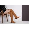 imageVepose Womens 998 Suede Over The Knee High Boots Low Flat Heel Thigh High Boots for WomenCamelknee High998