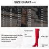 imageVepose Womens Aria Thigh High Over The Knee Boots Cute Suede Long Boots with High Heel and Inner ZipperRed