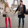 imageVepose Womens Over The Knee High Boots Suede Thigh High Boot 3 Inch Chunky Heels Zipper Adjustable Opening ShoesRed