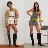 imageVepose Womens Knee High Boots Tall Dress Fashion Pointed Toe Kitten Low Heel Boots with Side ZipperBlack Suede