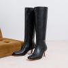 imageVepose Knee High Boots for Women with Kitten Low Heel Tall Fashion Square Toe Long Dressy Boots Casual Comfort Botas Trendy para MujerBlack9528kitten