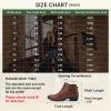 imageVepose Womens Short Ankle Boots Low Heel Western Cutout Perforated BootiesElegant911cognac