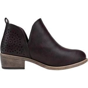 imageVepose Womens Short Ankle Boots Low Heel Western Cutout Perforated BootiesClassic Perf912dark Tan
