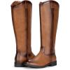 imageVepose Womens Knee High Boots 956 Wide Calf Zipper Tall Fashion BootsBrown Pu