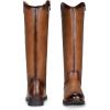 imageVepose Womens Knee High Boots 956 Wide Calf Zipper Tall Fashion BootsBrown Pu