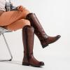 imageVepose Womens Knee High Boots 956 Wide Calf Zipper Tall Fashion BootsCoffee