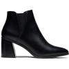 imageVepose Womens 9631 Ankle Booties Pointed Toe Block Chunky Heel Boots with Side ZipperChunky Chelsea9631black