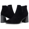 imageVepose Womens 9631 Ankle Booties Pointed Toe Block Chunky Heel Boots with Side ZipperChunky Chelsea9631black Suede