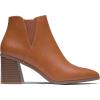 imageVepose Womens 9631 Ankle Booties Pointed Toe Block Chunky Heel Boots with Side ZipperChunky Chelsea9631brown