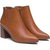 imageVepose Womens 9631 Ankle Booties Pointed Toe Block Chunky Heel Boots with Side ZipperChunky Chelsea9631brown