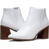 imageVepose Womens 9631 Ankle Booties Pointed Toe Block Chunky Heel Boots with Side ZipperChunky Chelsea9631white