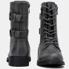 imageVepose Womens 928 Combat Boots Low Heel Mid Calf Military Boots with Card Knife Wallet PocketHigh Combatgrey