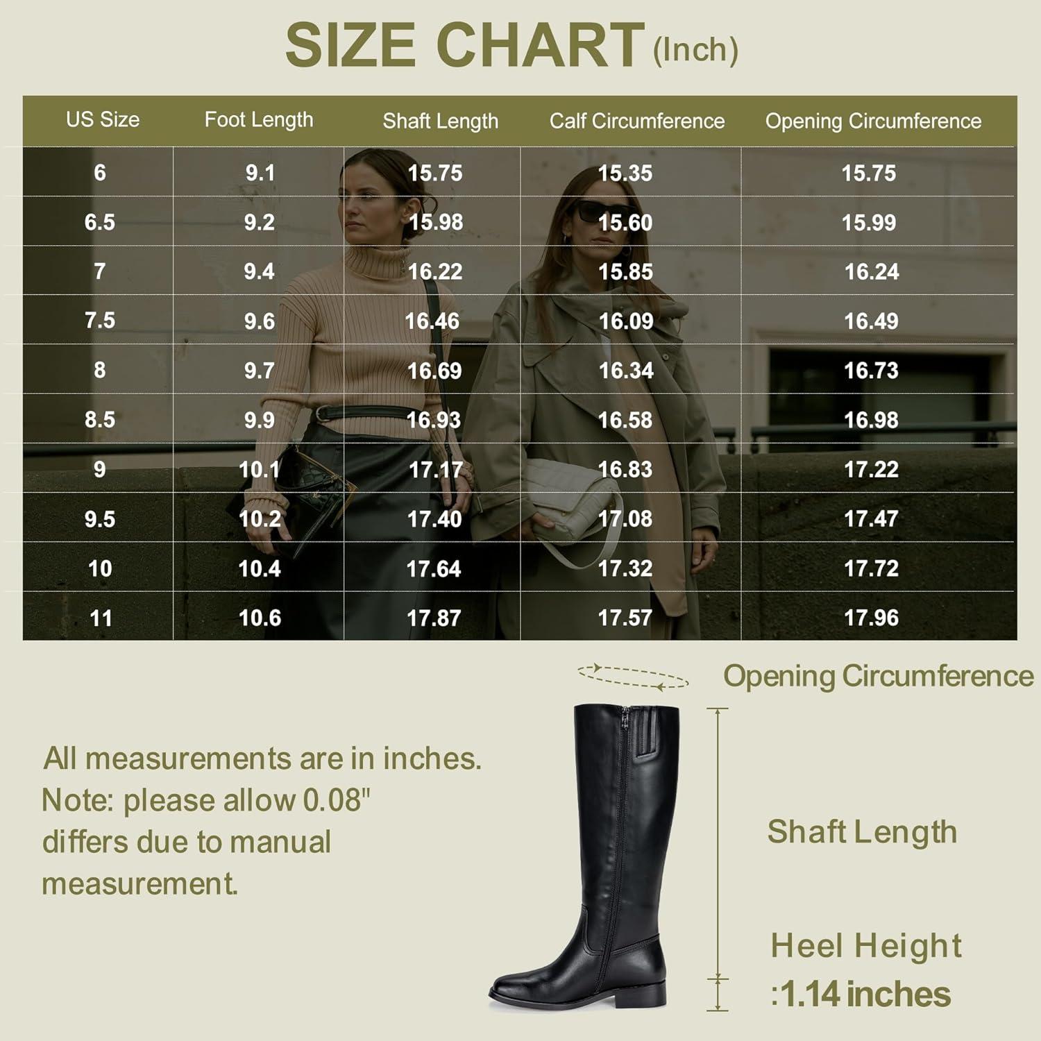 imageVepose Womens 9509 Knee High Boots Low Heel Square Toe Riding Boots Tall Boots with Side ZipperBlack9509