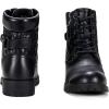 imageVepose Womens 903 Combat Ankle Boots Lace up Comfortable Booties Low HeelBlack Leather Knitting927l