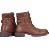 imageVepose Womens 903 Combat Ankle Boots Lace up Comfortable Booties Low HeelMocha Brown Knitting927