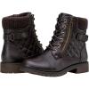 imageVepose Womens 903 Combat Ankle Boots Lace up Comfortable Booties Low HeelDark Tan Knitting927