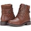 imageVepose Womens 903 Combat Ankle Boots Lace up Comfortable Booties Low HeelMocha Brown Knitting927