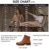 imageVepose Womens 903 Combat Ankle Boots Lace up Comfortable Short Booties Low HeelYellow Brown Pocket903