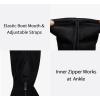 imageVepose Womens Thigh High Over The Knee Boots Suede Fashion Long 35 Inch Heel Boots with ZipperBlackknee High 994