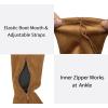 imageVepose Womens Thigh High Over The Knee Boots Suede Fashion Long 35 Inch Heel Boots with ZipperCamelknee High 994