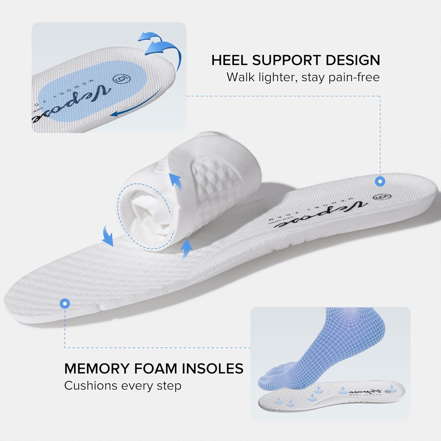 imageVepose Womens 8012 Lace Up Classic Fashion Sneakers Comfortable Cute ShoesWhite