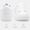 imageVepose Womens 8012 Lace Up Classic Fashion Sneakers Comfortable Cute ShoesWhite