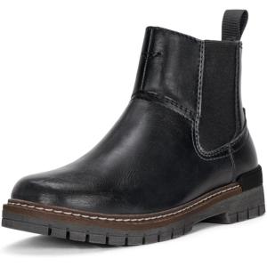 imageVEPOSE Womens Chelsea Boots 9519 Slip on Platform Chunky Heel Round Toe Ankle Boot with Elastic BandChelsea Boots9519black