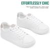 image:imageVepose Womens White Casual Walking Sneakers Fashion Tennis Low Top Slip On 8013 ShoesWhite Beige