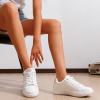 image:imageVepose Womens White Casual Walking Sneakers Fashion Tennis Low Top Slip On 8013 ShoesWhite Beige