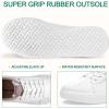 image:imageVepose Womens White Casual Walking Sneakers Fashion Tennis Low Top Slip On 8013 ShoesWhite Pink