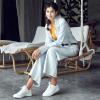 image:imageVepose Womens White Casual Walking Sneakers Fashion Tennis Low Top Slip On 8013 ShoesWhite Pink