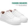 image:imageVepose Womens White Casual Walking Sneakers Fashion Tennis Low Top Slip On 8013 ShoesWhite Pink