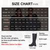 image:imageVepose Womens 953 Knee High Combat Boots Chunky Platform Heel Lace Up Gothic Punk Work Boots for Dresses and JeansCoated Leatherblack Pu