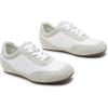 image:imageVepose Womens Casual Breathable Fashion Sneakers 8206 Trendy Lightweight Vintage Mesh Shoes Lace up TrainersWhite Grey01