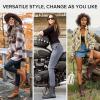 image:imageVepose Womens Combat Boots Low Heel Mid Calf Military Boots with Card Knife Wallet PocketHigh Combatbrown