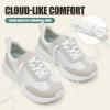 image:imageVepose Womens Fashion Sneakers 2026 Comfortable Lightweight Braided Casual Footwear with Arch Support 8216 Lace up Tennis Walking Shoes for Daily WearWhite Grey8216sneakers