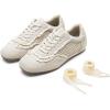 image:imageVepose Womens Fashion Sneakers Dressy Casual Square Toe Lace Detail Retro Tennis Shoes Comfortable Walking 8205 TrainersBeige Woven01