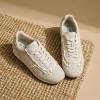image:imageVepose Womens Fashion Sneakers Dressy Casual Square Toe Lace Detail Retro Tennis Shoes Comfortable Walking 8205 TrainersBeige Woven01
